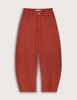 High Waisted Barrel Leg Jeans