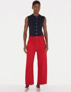High Waisted Belted Barrel Jeans
