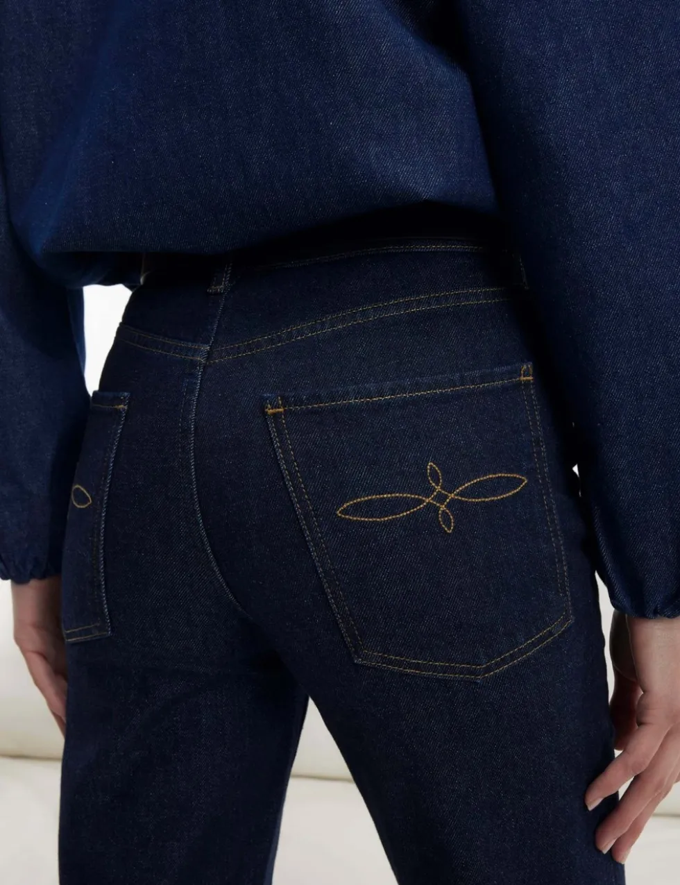 High Waisted Belted Straight Leg Jeans