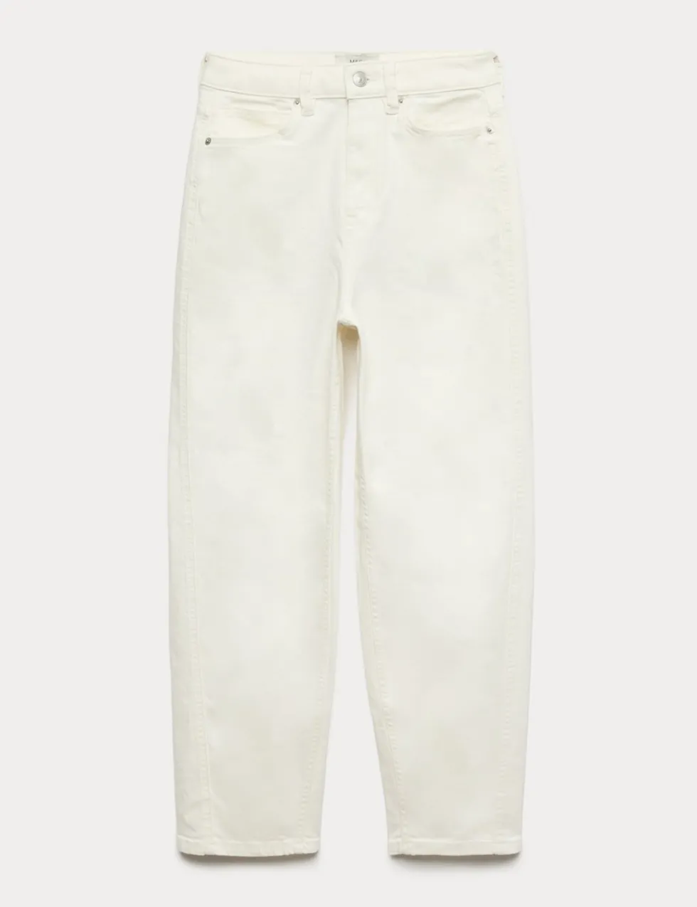 High Waisted Carrot Leg Ankle Grazer Jeans