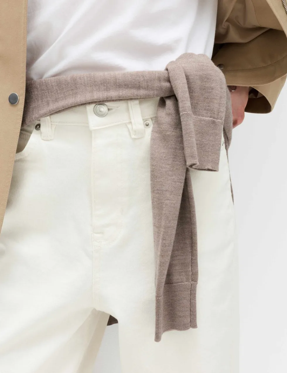 High Waisted Carrot Leg Ankle Grazer Jeans
