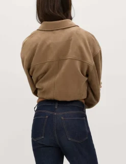 High Waisted Cropped Slim Fit Jeans