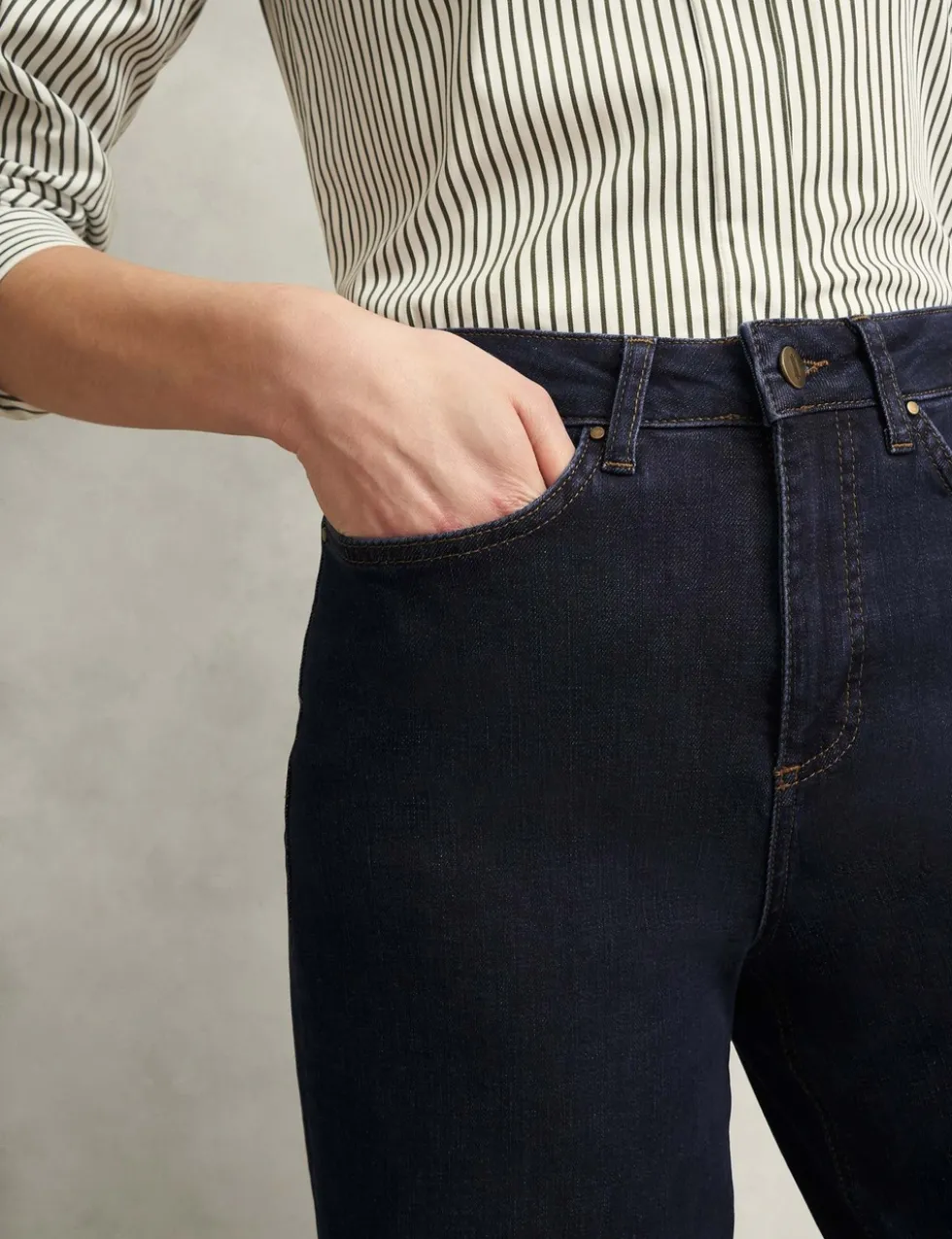 High Waisted Flared Wide Leg Cropped Jeans