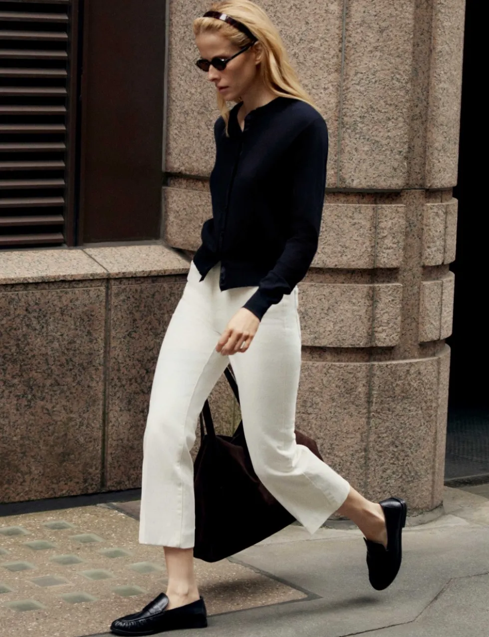 High Waisted Kickflare Cropped Jeans