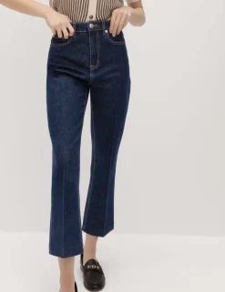High Waisted Kickflare Cropped Jeans