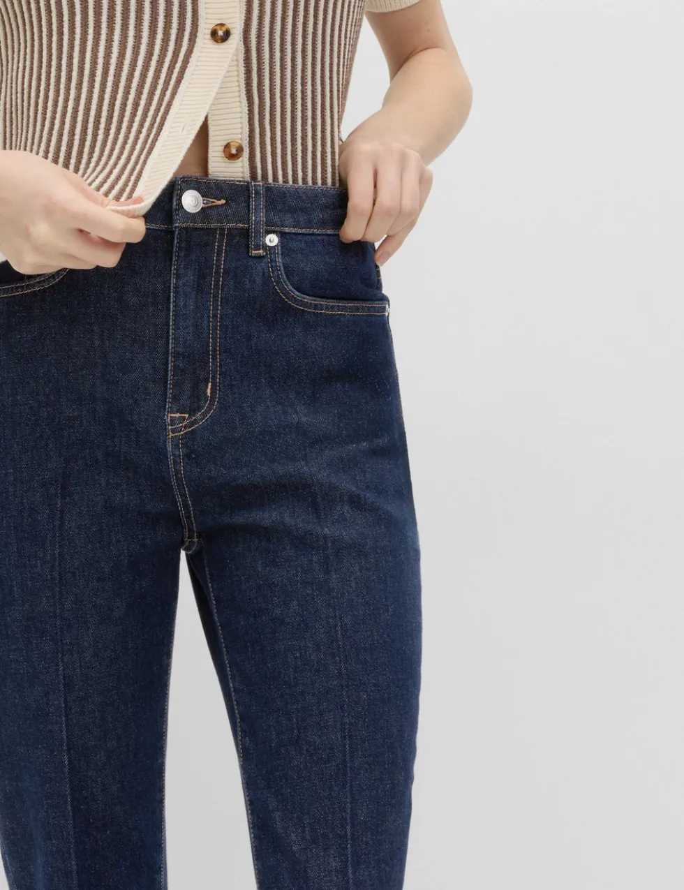 High Waisted Kickflare Cropped Jeans