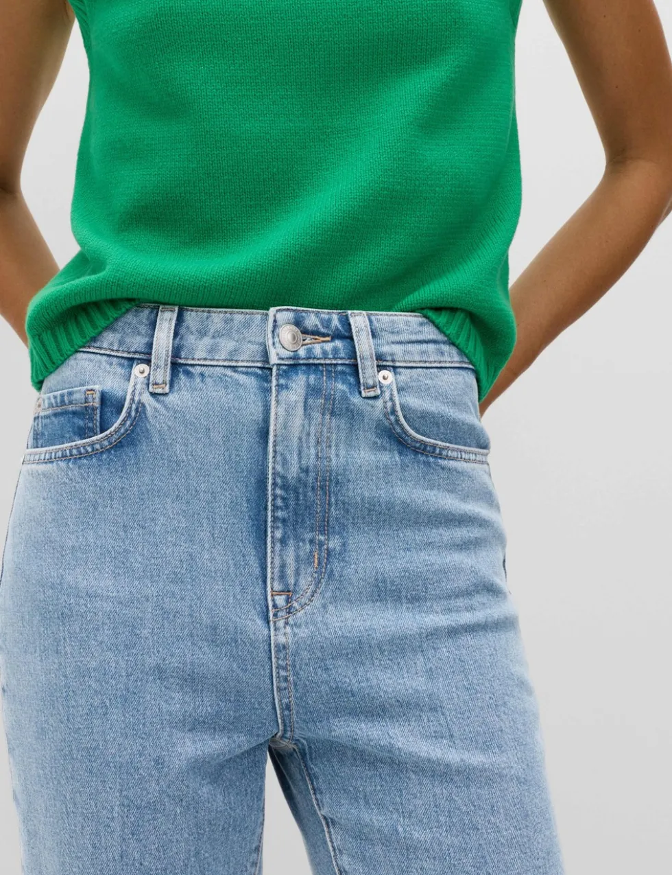 High Waisted Kickflare Cropped Jeans