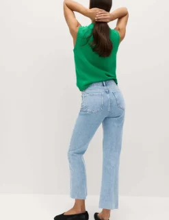 High Waisted Kickflare Cropped Jeans