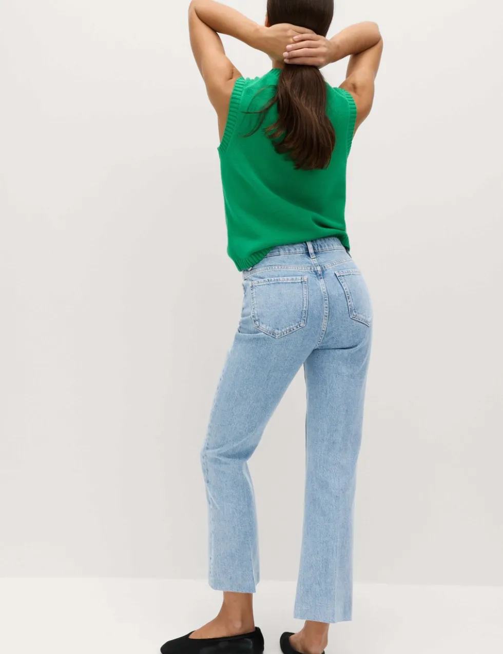 High Waisted Kickflare Cropped Jeans
