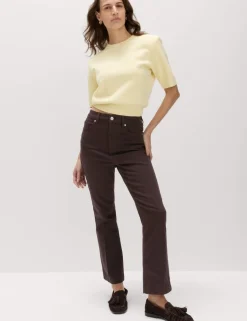 High Waisted Kickflare Cropped Jeans