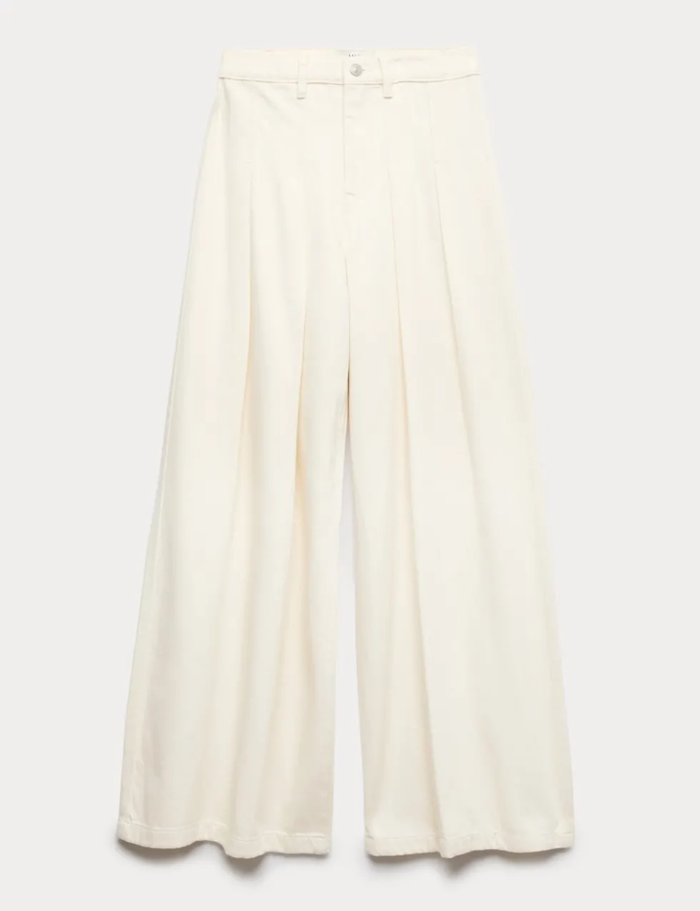 High Waisted Pleated Palazzo Jeans