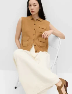 High Waisted Pleated Palazzo Jeans