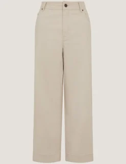 High Waisted Regular Wide Leg Cropped Jeans