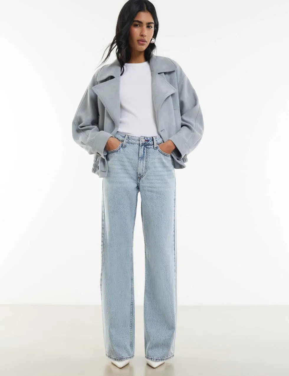 High Waisted Relaxed Straight Leg Jeans