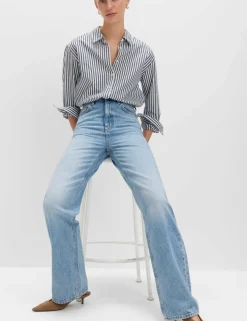 High Waisted Relaxed Straight Jeans