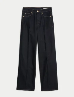 High Waisted Smart Wide Leg Jeans