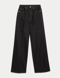 High Waisted Smart Wide Leg Jeans