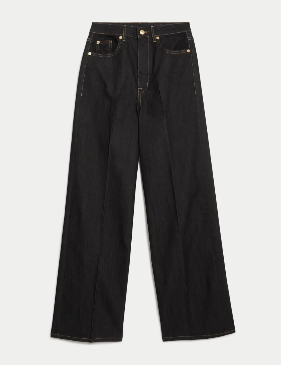 High Waisted Smart Wide Leg Jeans