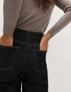 High Waisted Smart Wide Leg Jeans