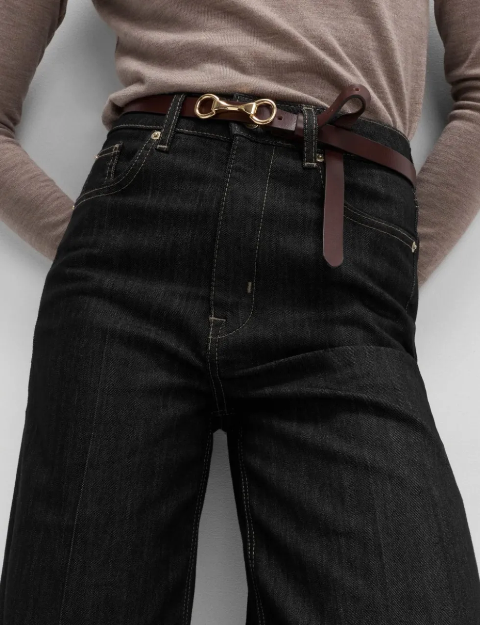 High Waisted Smart Wide Leg Jeans