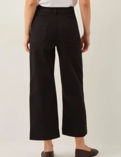High Waisted Straight Leg Cropped Jeans
