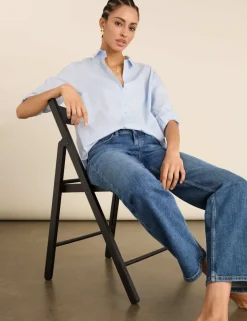 High Waisted Straight Leg Jeans