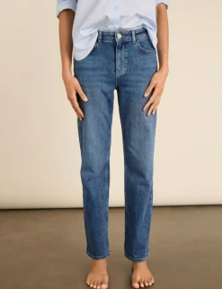 High Waisted Straight Leg Jeans