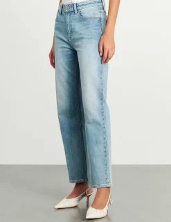 High Waisted Straight Leg Jeans