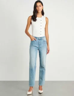 High Waisted Straight Leg Jeans