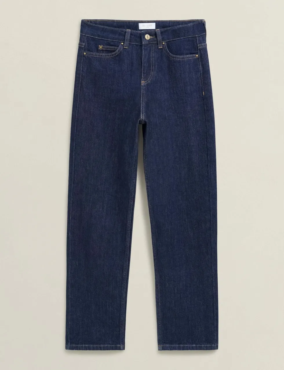 High Waisted Straight Leg Ankle Grazer Jeans