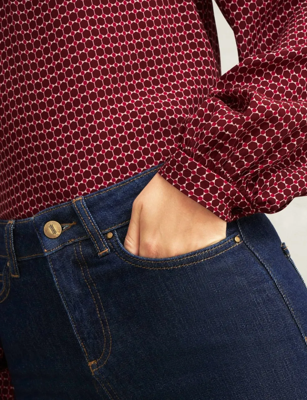High Waisted Straight Leg Ankle Grazer Jeans