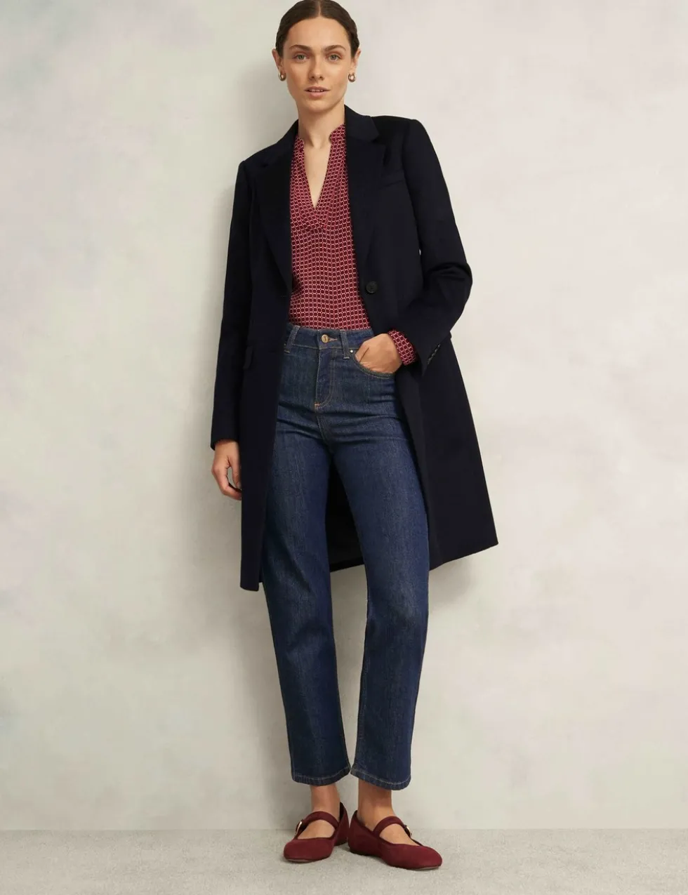 High Waisted Straight Leg Ankle Grazer Jeans