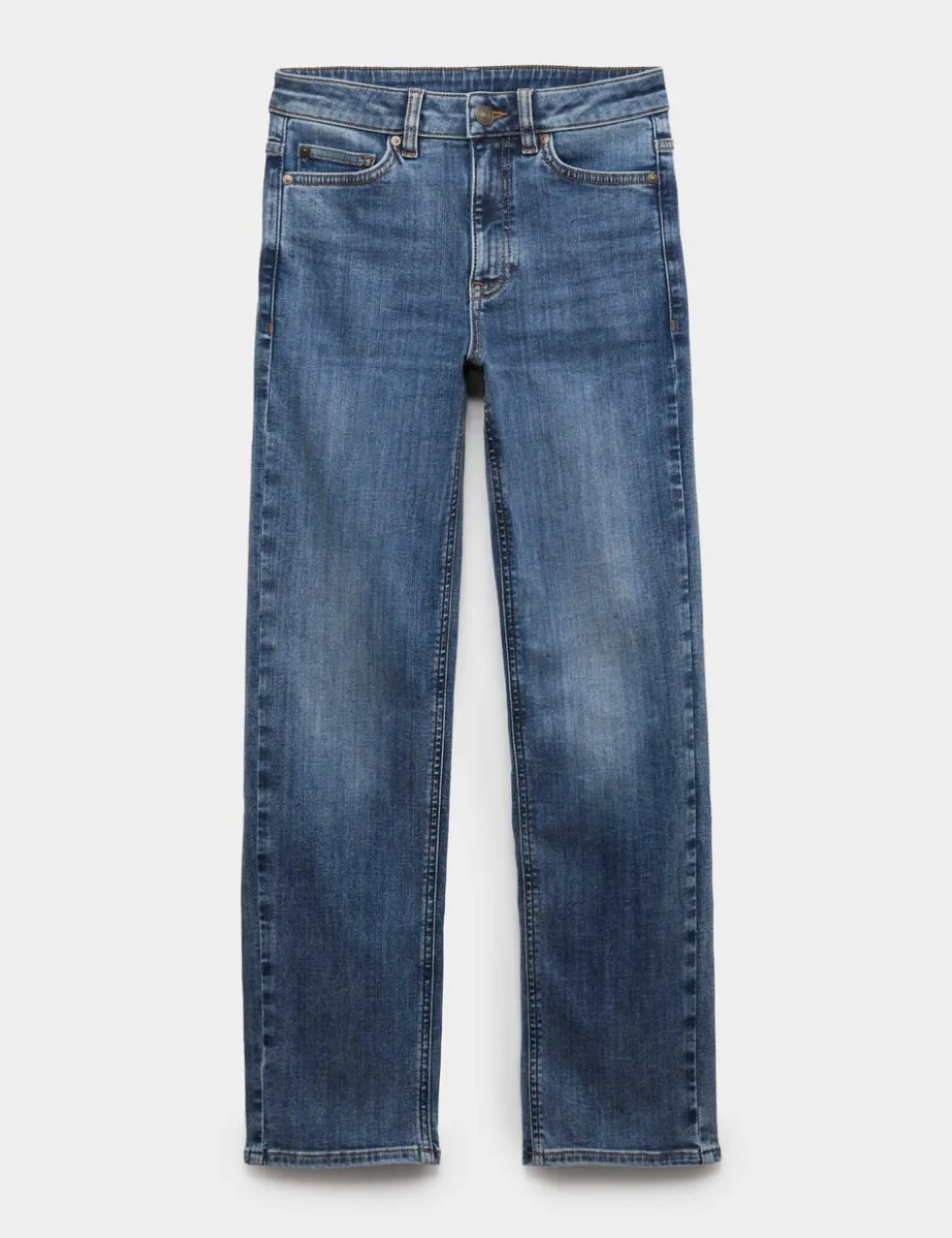 High Waisted Straight Leg Jeans