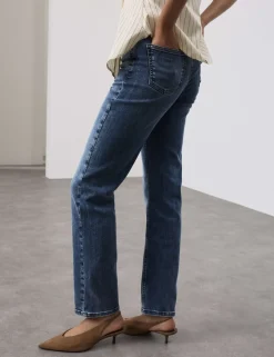 High Waisted Straight Leg Jeans