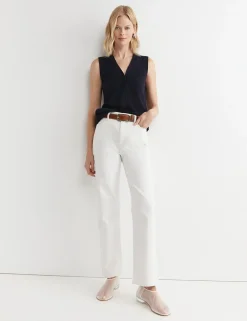 High Waisted Straight Leg Jeans