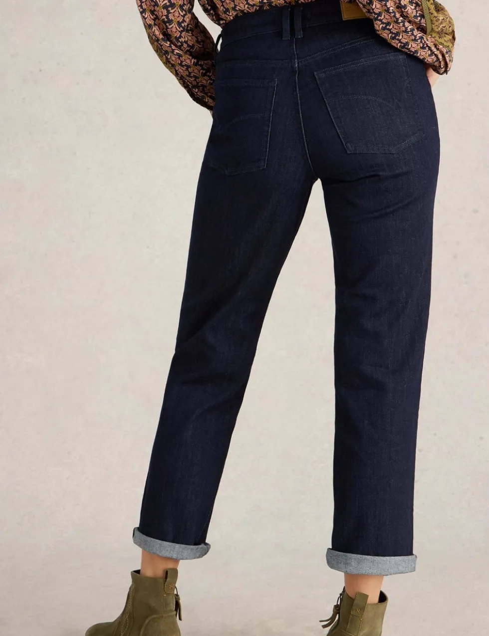 High Waisted Straight Leg Jeans