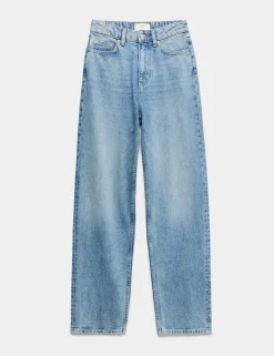 High Waisted Straight Leg Jeans