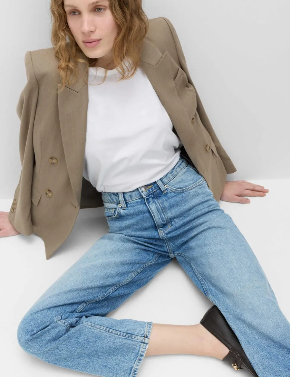 High Waisted Straight Leg Jeans