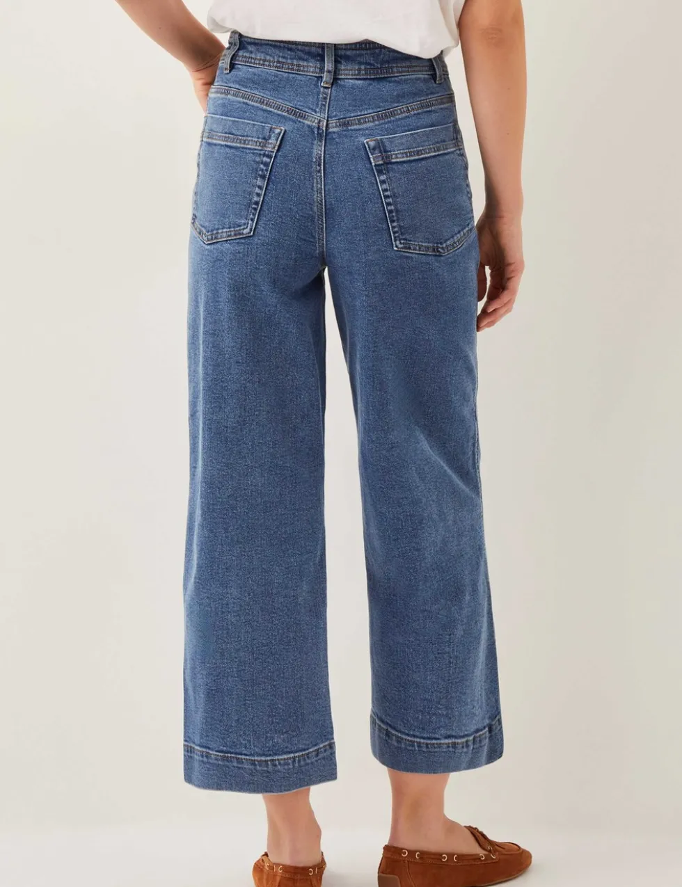 High Waisted Straight Leg Cropped Jeans