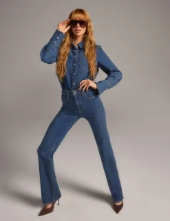 High Waisted Straight Leg Jeans