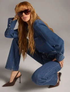 High Waisted Straight Leg Jeans