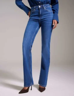 High Waisted Straight Leg Jeans