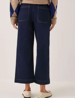High Waisted Straight Leg Cropped Jeans