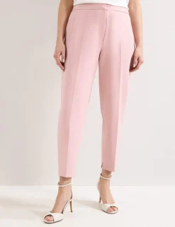 High Waisted Tailored Cropped Trousers
