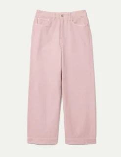 High Waisted Wide Leg Ankle Grazer Jeans