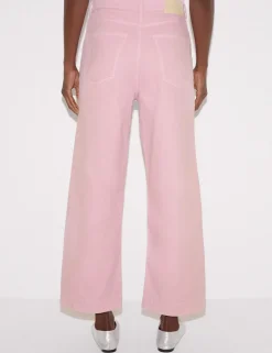 High Waisted Wide Leg Ankle Grazer Jeans
