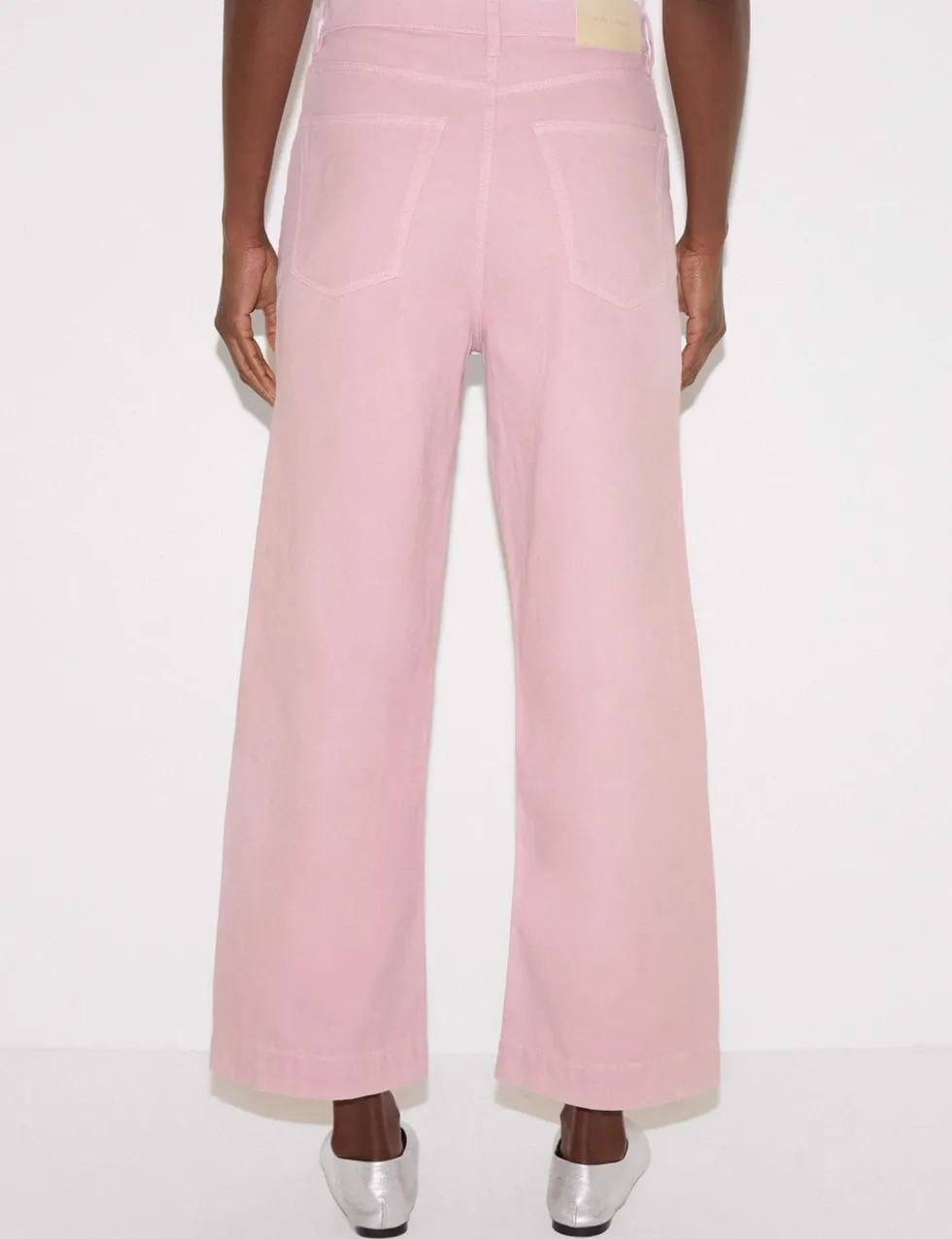 High Waisted Wide Leg Ankle Grazer Jeans