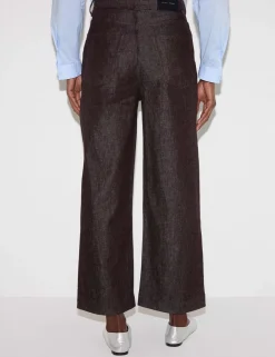High Waisted Wide Leg Ankle Grazer Jeans