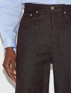 High Waisted Wide Leg Ankle Grazer Jeans