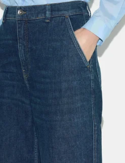 High Waisted Wide Leg Ankle Grazer Jeans